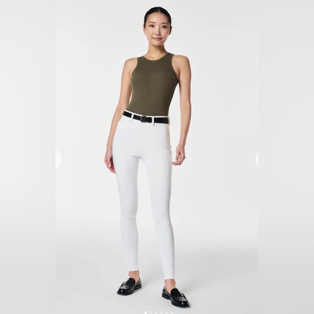 SPANX White High-Rise Skinny Ankle Jeans Size Medium Tall